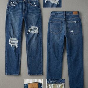 American Eagle Outfitters Men’s Distressed Blue Relaxed Jeans